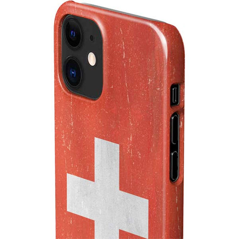 Switzerland Flag Distressed iPhone 12 Mini Lite Case